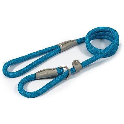 Ancol Viva Rope Reflictive Slip Lead Blue 12mm x 1.2m