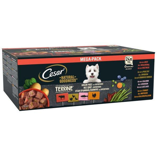 Cesar Natural Goodness Mixed Selection in Loaf 24 x 100g - North East Pet Shop Cesar