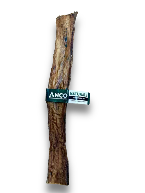 Anco Naturals natural dog chew bone with label, long and rugged textured treat for dogs