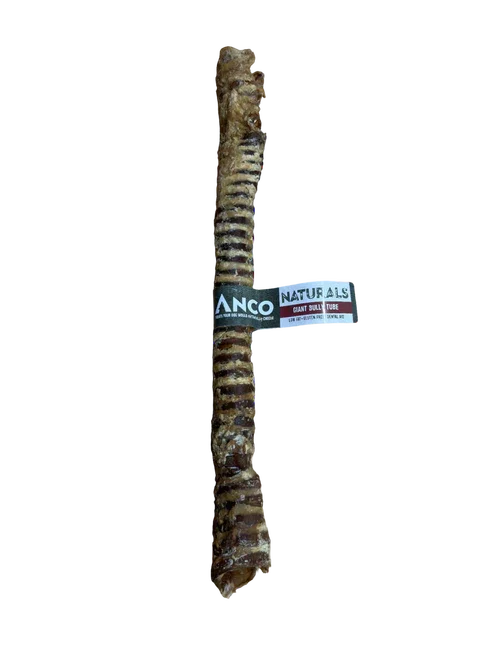 ANCO Naturals giant suture tube dog chew treat wrapped with branded label
