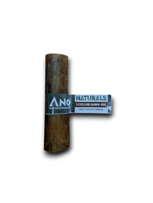 ANO Naturals ostrich mini marrow bone dog chew, low fat, gluten-free dental aid