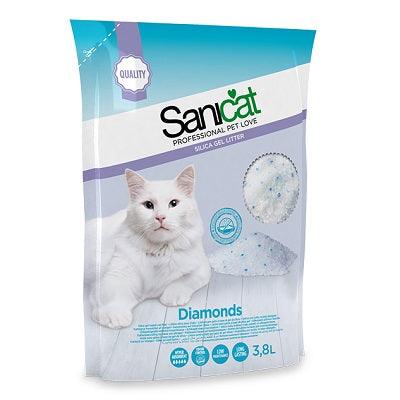 Sanicat Diamonds Cat Litter 4x3.8L - North East Pet Shop Sanicat