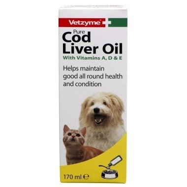 Vetzyme Cod Liver Oil Liquid 3x150ml - North East Pet Shop Vetzyme