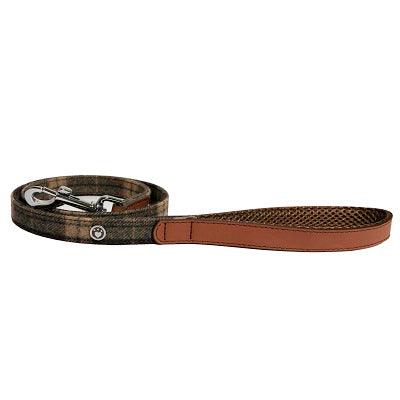 Tweed Check Leather Lead 40" x 3/4" - North East Pet Shop Rosewood