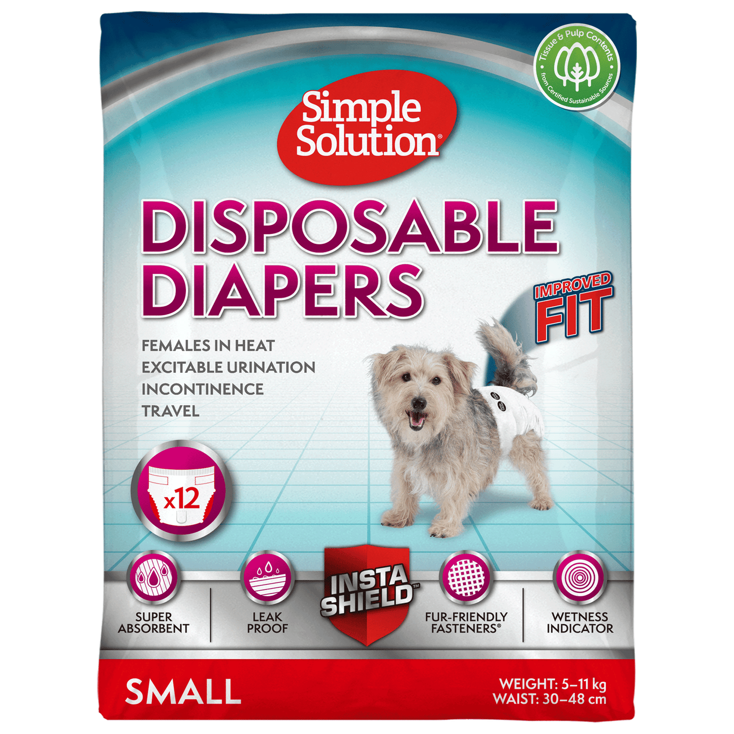 S Solution Bitch Disposable Diapers x12