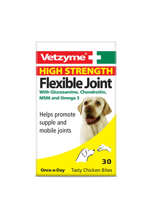 Vetzyme Flex HiStrength Joint Tabs 3x30 - North East Pet Shop Vetzyme