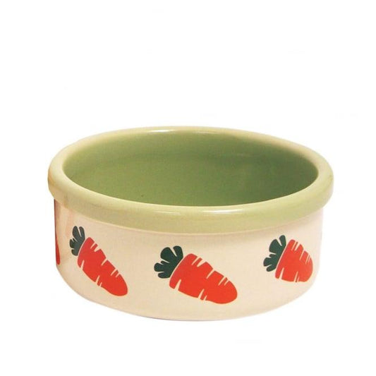 Rosewood Ceramic Bowl Carrot Design - North East Pet Shop Rosewood