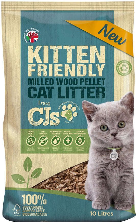 CJs Kitten Friendly Litter Pellets - North East Pet Shop CJs