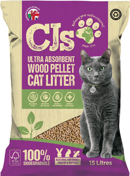 CJs Ultra Absorb Cat Litter Pellet - North East Pet Shop CJs
