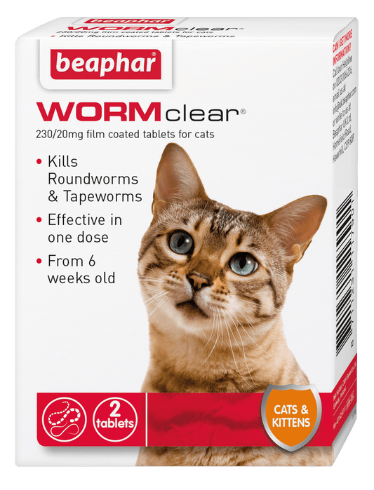 Beaphar WORMclear Cat 2 Tablets x6 - North East Pet Shop Beaphar