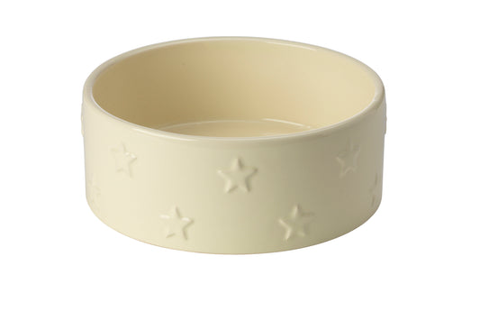 House of Paws Star Ceramic Cream Bowl