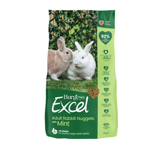 Burgess Excel Rabbit Nuggets 4x1.5kg - North East Pet Shop Burgess
