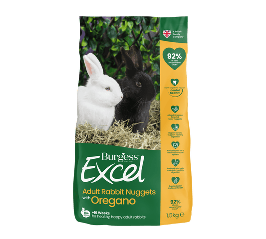Burgess Excel Rabbit Nug Oregano 4x1.5kg - North East Pet Shop Burgess