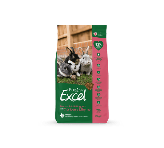 Burgess Excel Rabbit Mature Nugg 4x1.5kg - North East Pet Shop Burgess