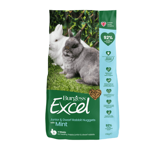 Burgess Excel Rabbit Junior&Dwrf 4x1.5kg - North East Pet Shop Burgess