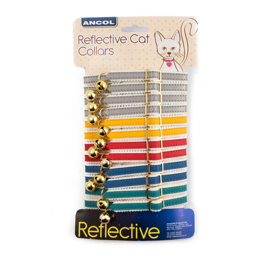 Ancol Cat Reflective Collars Card x12 - North East Pet Shop Ancol