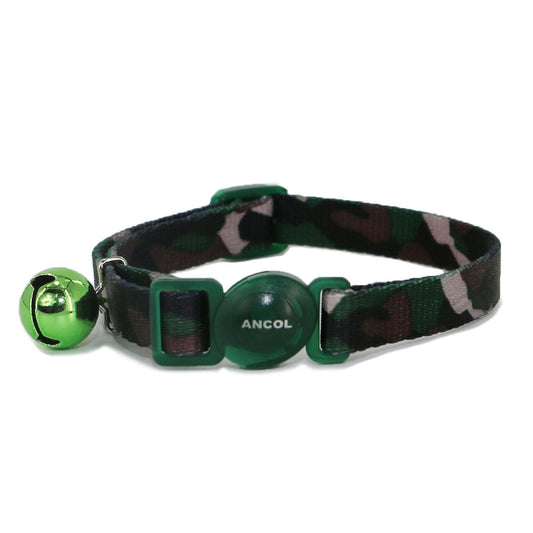Ancol Cat Camouflage Safety Collar Green - North East Pet Shop Ancol