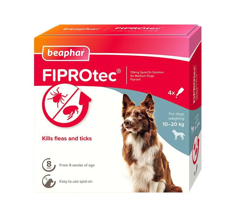 Beaphar FIPROtec Med Dog 4 pipette x6 - North East Pet Shop Beaphar
