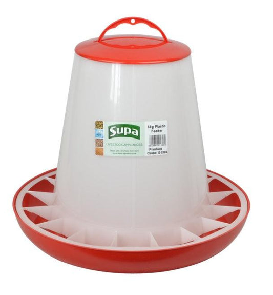 Supa Red & White Poultry Feeder 6kg x3 - North East Pet Shop Supa