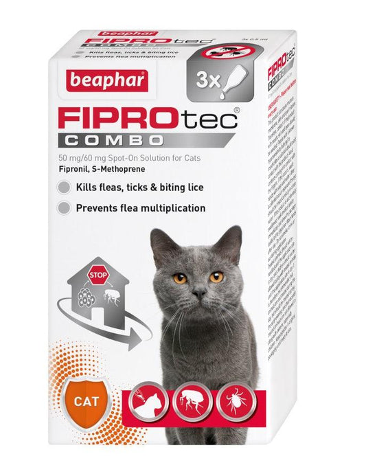 Beaphar FIPROtec COMBO Cat 3 pip x6 - North East Pet Shop Beaphar