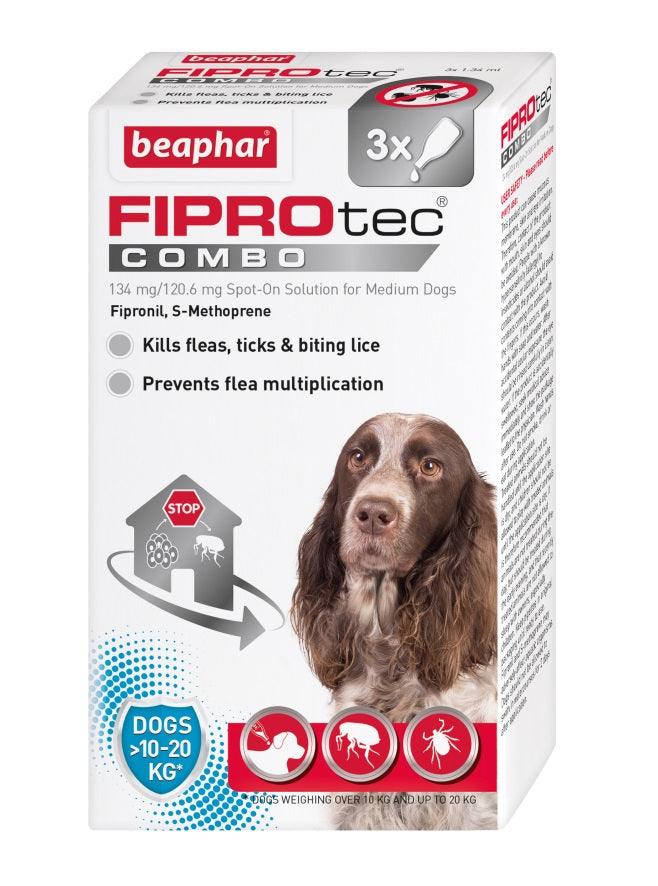 Beaphar FIPROtec COMBO Med Dog 3 pip x6 - North East Pet Shop Beaphar