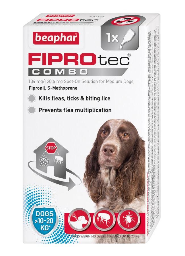 Beaphar FIPROtec COMBO Med Dog 1 pip x6 - North East Pet Shop Beaphar