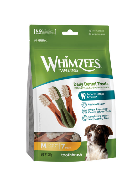 Whimzees Toothbrush Med Week Pk7