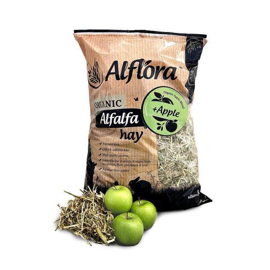 Alflora Organic Alfalfa Hay Apple 1kg - North East Pet Shop Alflora