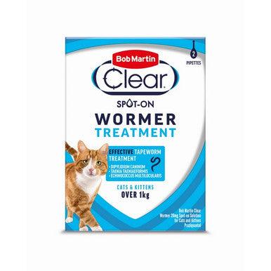 BM Clear Spot On Wormer For Cats (2 Tubes)