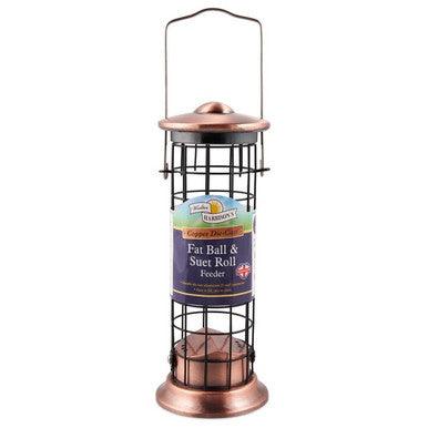 Harrisons Copper Die Cast Suet Roll and Fat Ball Feeder 20cm