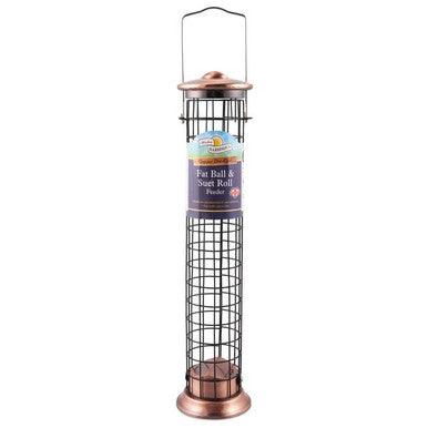 Harrisons Copper Die Cast Suet Roll and Fat Ball Feeder 40cm