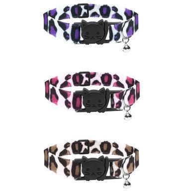 Cat Circus Collar Leopard Print Purple