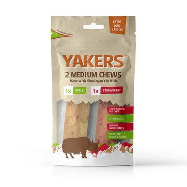 Yakers Variety Pack Strawberry&Apple Medium 2pk