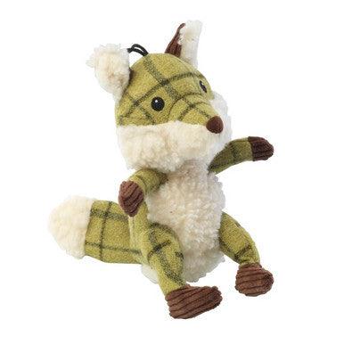 House of Paws Green Tweed Fox Dog Toy