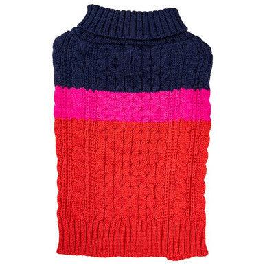 Sotnos Colour Block Red & Pink Sweater Extra Large