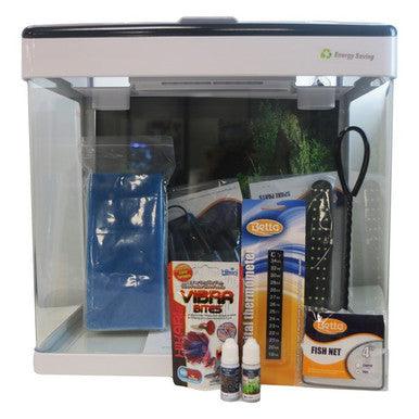 Betta Lifespace H7 Aquarium Starter Kit White With Black Edge 47L