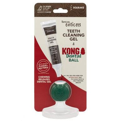 TropiClean Enticers Dental Ball Kit for Small Dogs Smoked Beef Brisket Flavour