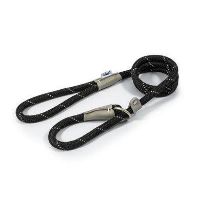 Ancol Viva Rope Slip Reflective Black 1.5mx12mm