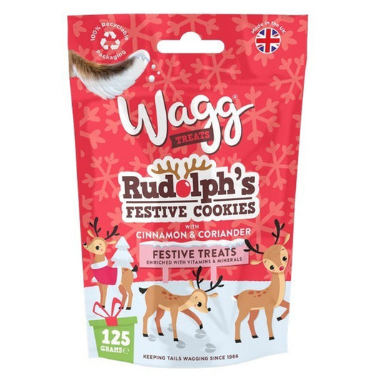 Wagg Treats Festive Cookies Rudolph 125g