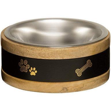 Bella Bowls One Part Wooden Ring with Metal Plate Natural