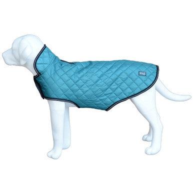 Henry Wag Teal Quilted Dog Jacket Extra Large 65cm