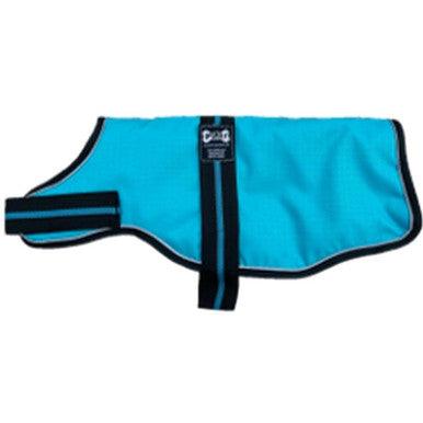 Animate Dachshund Padded Teal Dog Coat with adjustable belly strap 15Inch