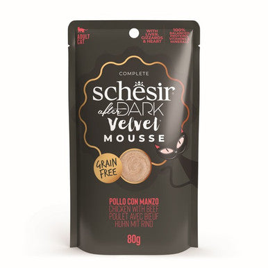 Schesir After Dark Velvet Adult Cat Chicken & Beef 80g