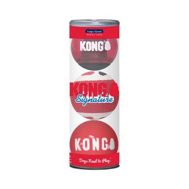 KONG Signature Balls 3pk Assorted Large