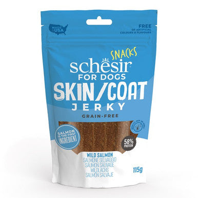 Schesir Dog Snack Jerky Salmon Skin 115G