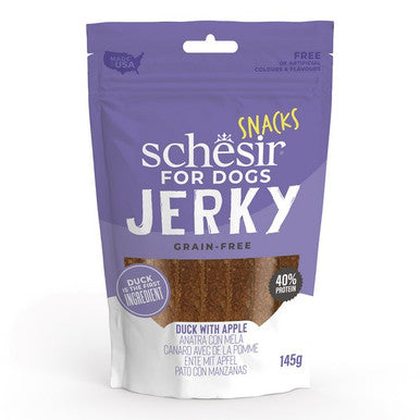 Schesir Dog Snack Jerky Duck & Apple 145G