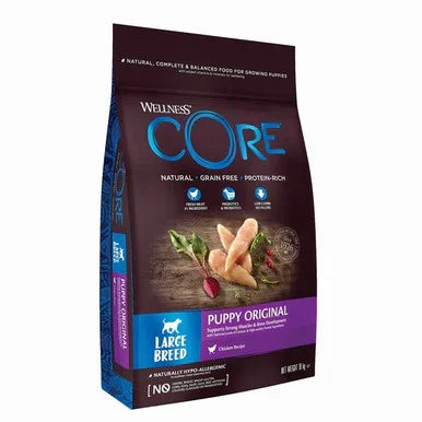 Wellness CORE Puppy Original Large Breed natural grain-free protein-rich dog food bag