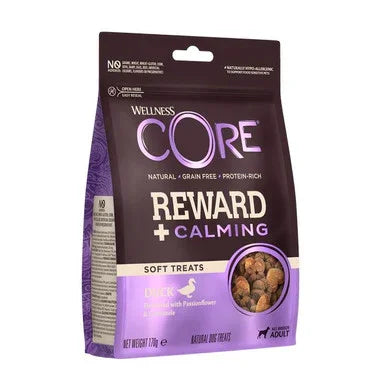 Wellness CORE Reward Calming soft duck treats for adult dogs, grain-free and protein-rich