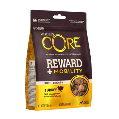 Wellness CORE Reward Mobility soft turkey treats for adult dogs, natural grain-free protein-rich dog snacks