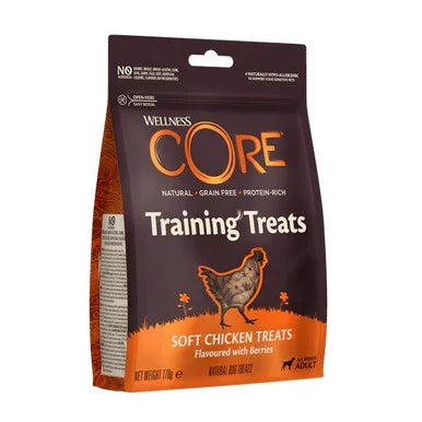 Wellness CORE Training Treats bag, natural grain-free soft chicken treats for adult dogs